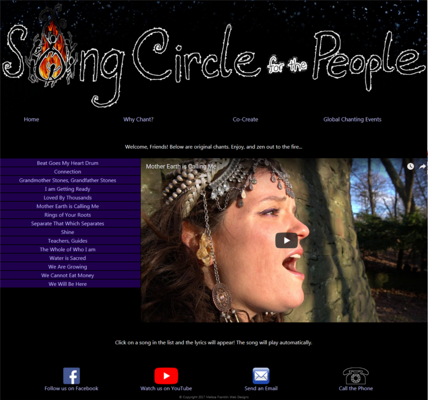 Song Circle for the People website preview